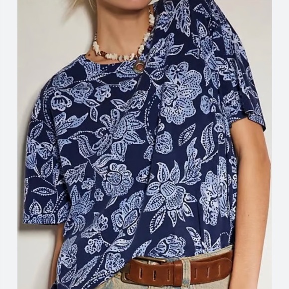 We The Free People Nina Printed Tee T Shirt - Picture 1 of 6